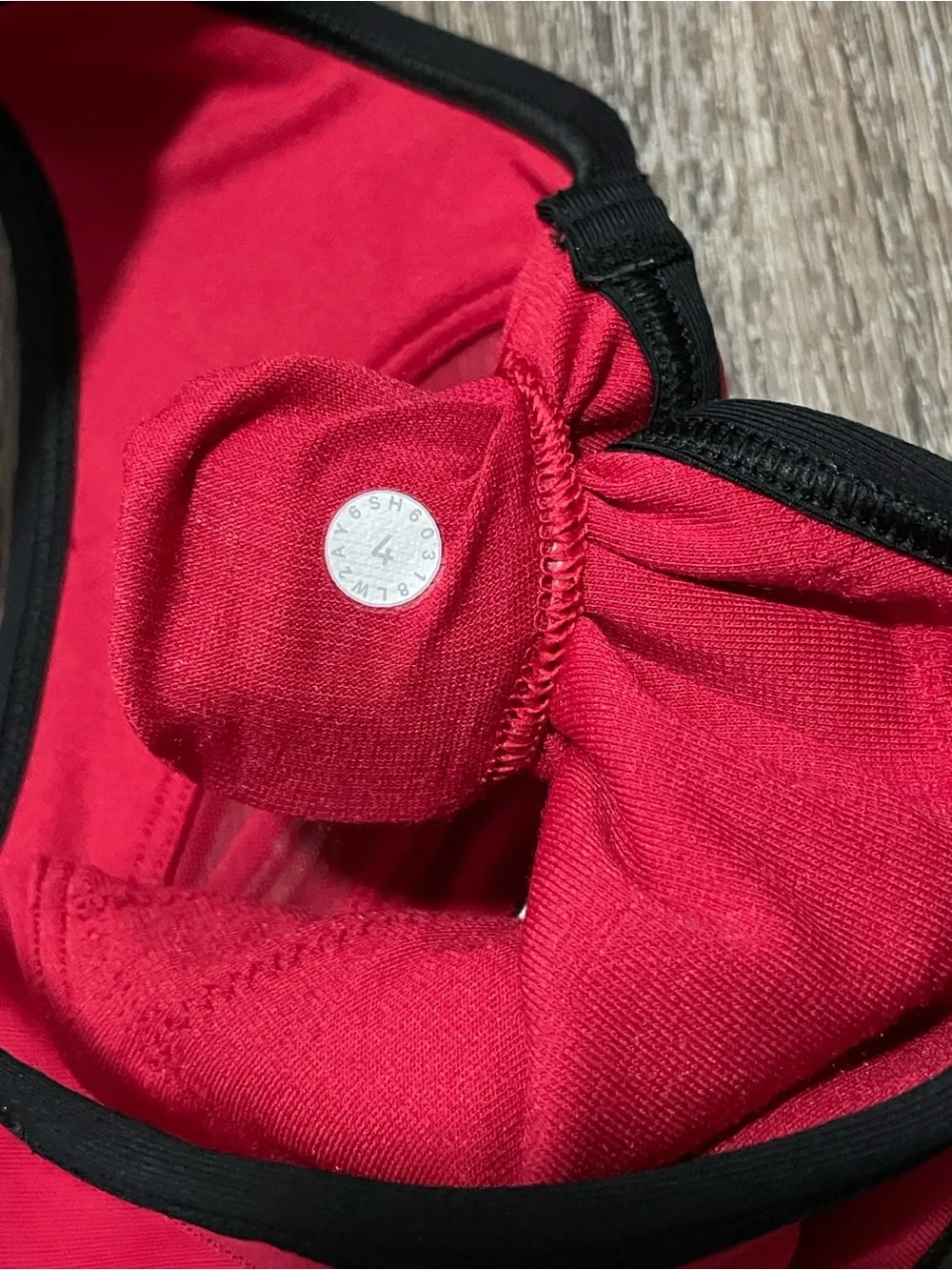 Like New Lululemon Black/Red Workout Set. Size 4